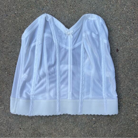 Vintage 60s 70s Wynette by Valmont White Ivory Bustier Size 36DD Style 737 - Picture 1 of 6